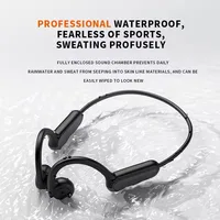 Écouteurs sans fil Bluetooth, casque d'écoute à Conduction osseuse réelle, mains libres, avec micro, pour la course, nouvelle collection 2