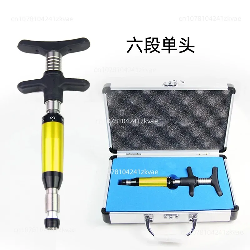 Manual Chiropractic Adjustment Tool Massage Gun 4 Heads Gold for Spine Correction