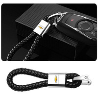 Leather Car Emblem Key Fobs Keyring Key Chain Decoration For Chevrolet Cruz Mai Rui Bao Cobalt Impala Onix SS pioneer Explorer