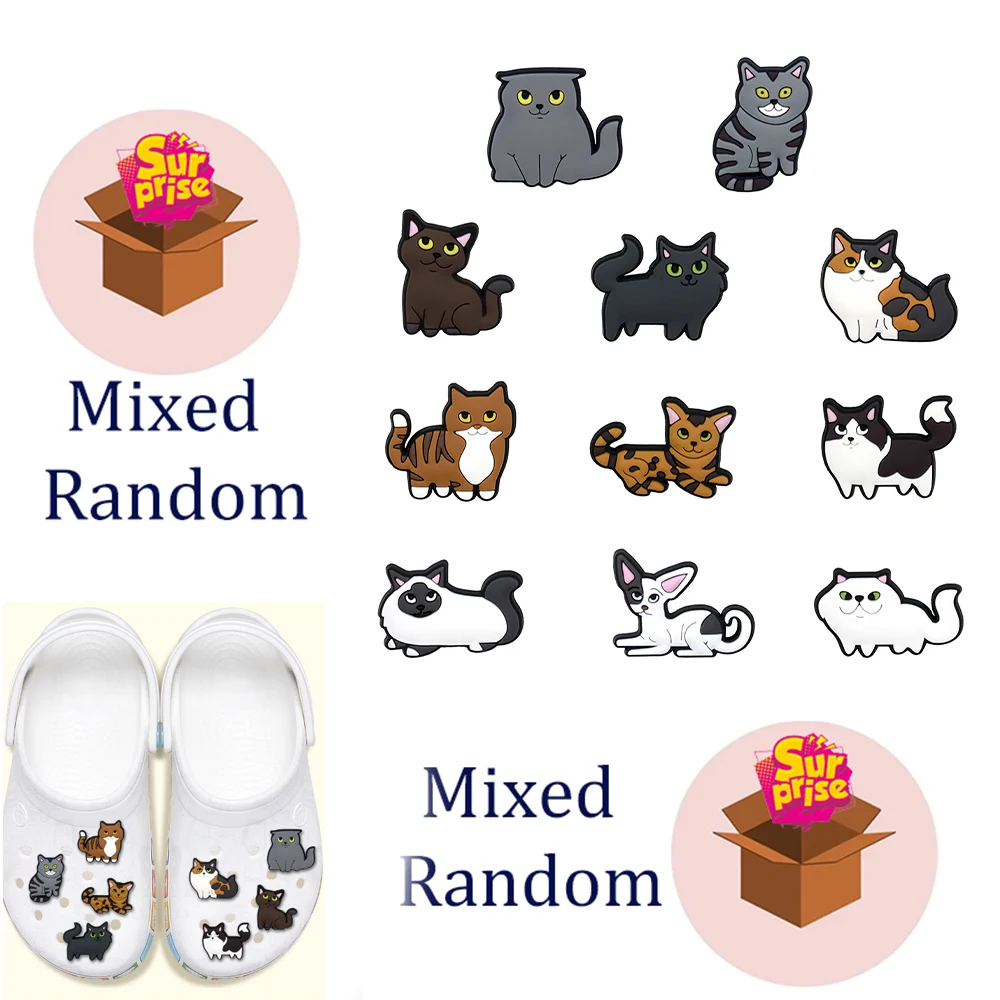 Cartoon Leopard Cat Animal Shoe Charms Accessories Decorations PVC Classic Clog Buckle for Kids Party Christmas Gifts
