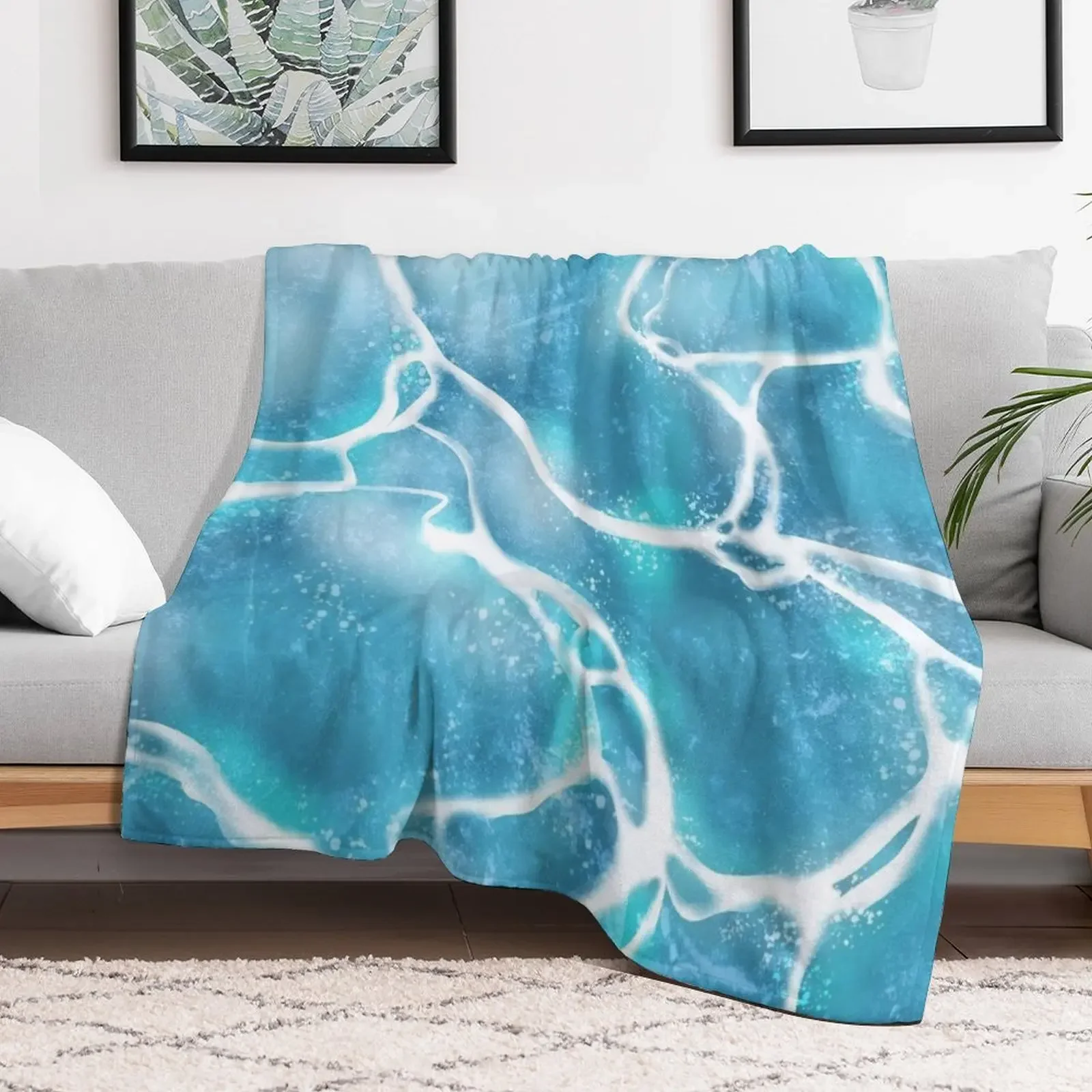 Deep Blue Sea Throw Blanket wednesday Luxury St cosplay anime Travel Blankets