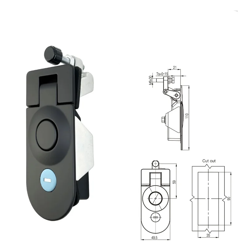 Compression Latch Lock Flush Mount Cabinet Lock Zinc Alloy RV Door Lock Lever Hand Operated Compression Latches Hardware
