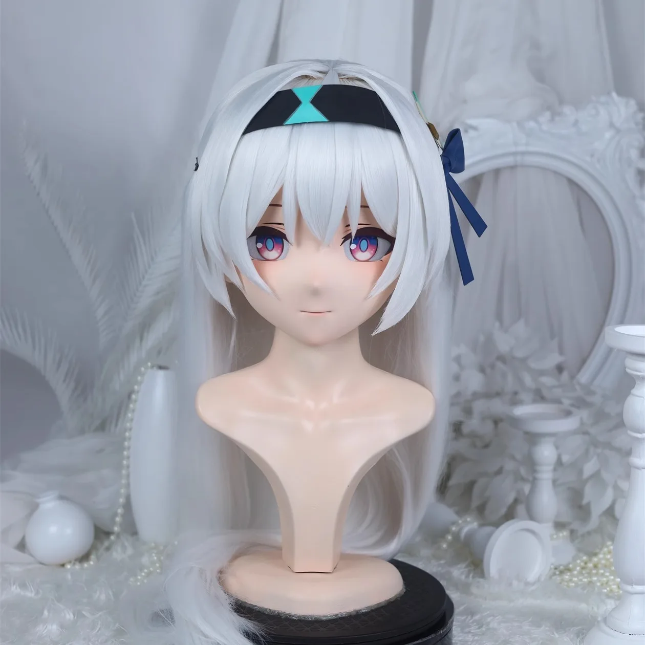 

Customize Character Female/Girl Resin Kig Full Head With Lock Anime Cosplay Japanese Anime Kigurumi Mask