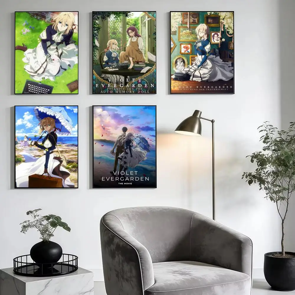 Anime V-Violet Evergarden Poster Modern Minimalist Wall Art Prints for Home Decor Interior Bedroom Living Room