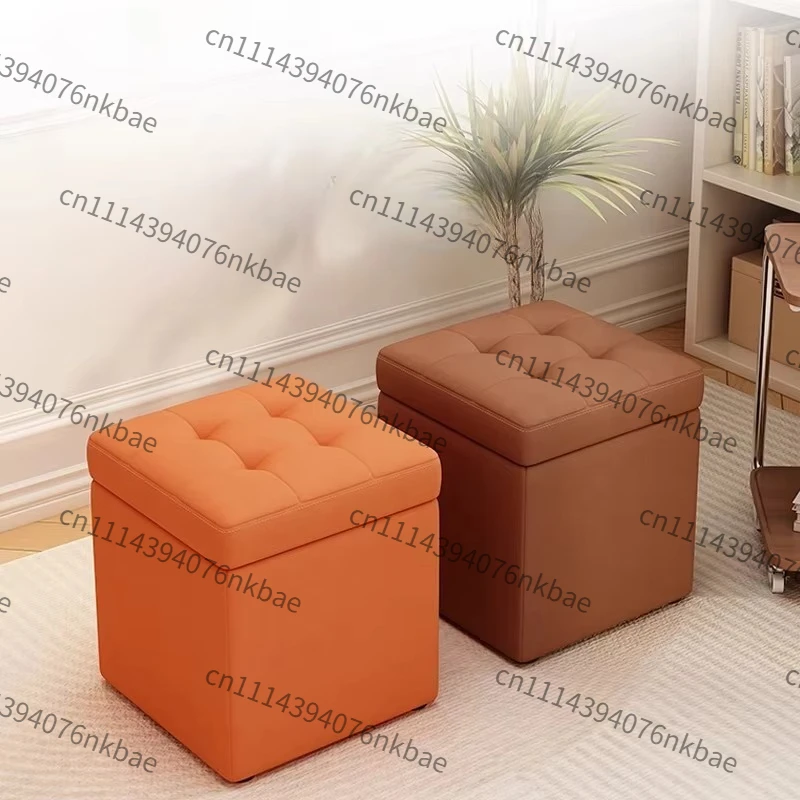 Tufted Stackable Storage Stool, Novelty Dopamine Color Taboret Prayer Move Stool Japandi Home Furniture Storage Bench