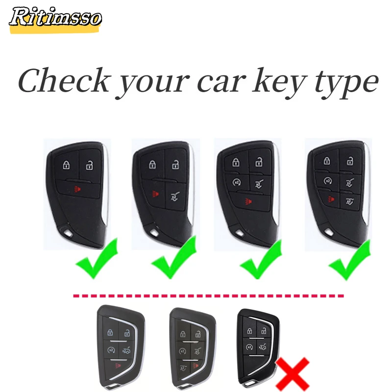 Car Key Cover Case for Chevrolet Tahoe Suburban for GMC Yukon for Buick ENVISION S Plus Avenir 2020 2021 2022 2023 5 6 Buttons