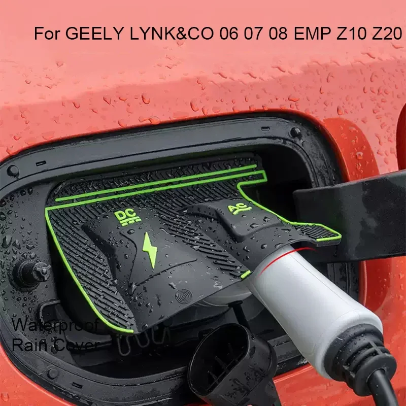 New Energy Car Charging Port Waterproof Cover For GEELY LYNK&CO 06 07 08 EMP Z10 Z20 Auto Gun Charge Rain Cover Accessories