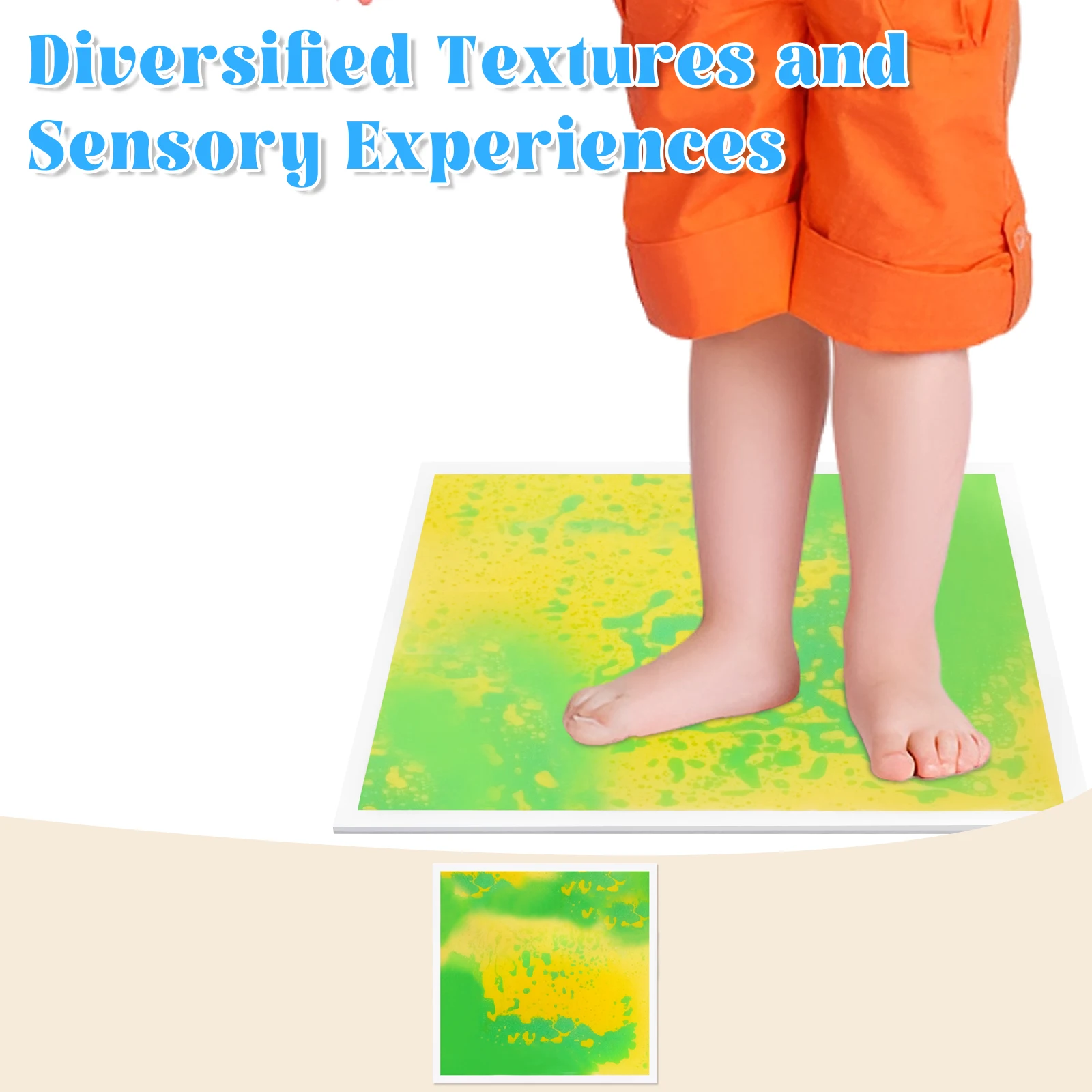 부드러운 감각 자극 타일, 감각 발 타일과 함께 사용하세요