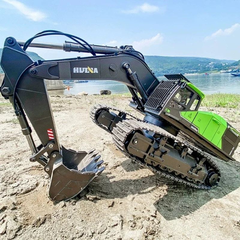 Huina 1592 1593 1594 Rc Excavator 1/14 Large Dumper Truck Crawler Alloy Tractor Loader Controlled Car Engineering Toy Huina