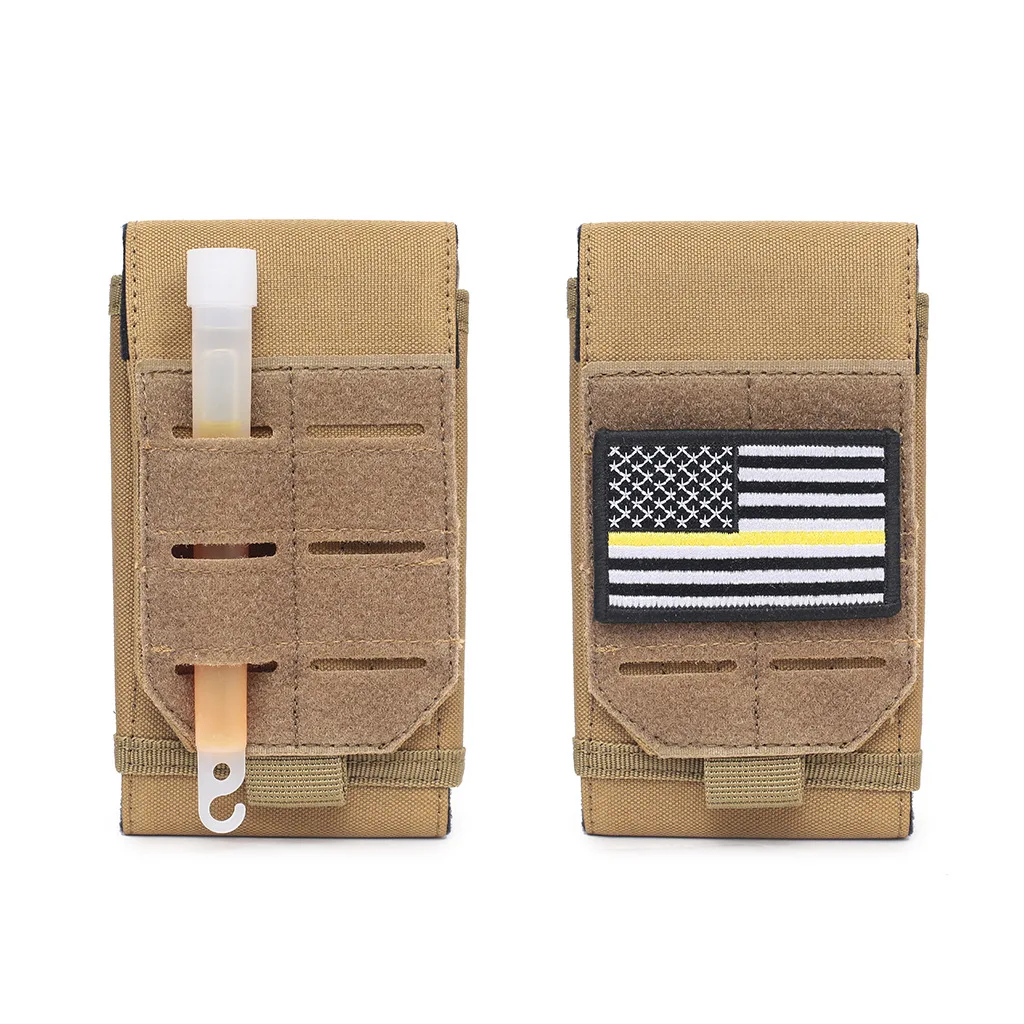 Outdoor Sports Molle Phone Pouch Laser Cut Molle Phone Pouch Waist Pack Camping Hiking Hunting Accessories EDC Tool Bag