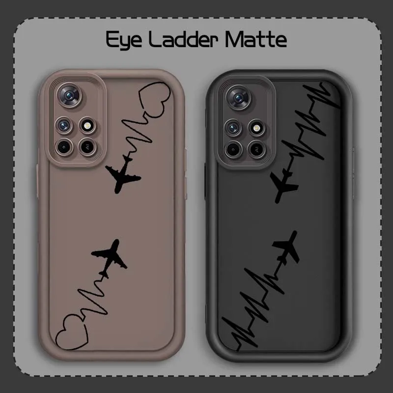 

Plane Aircraft Love Art Phone Case For Xiaomi Mi Poco X3 X4 X5 X6 M4 M5 M5s M6 F4 F5 F6 Pro GT Plus 5G Eye Ladder Cover