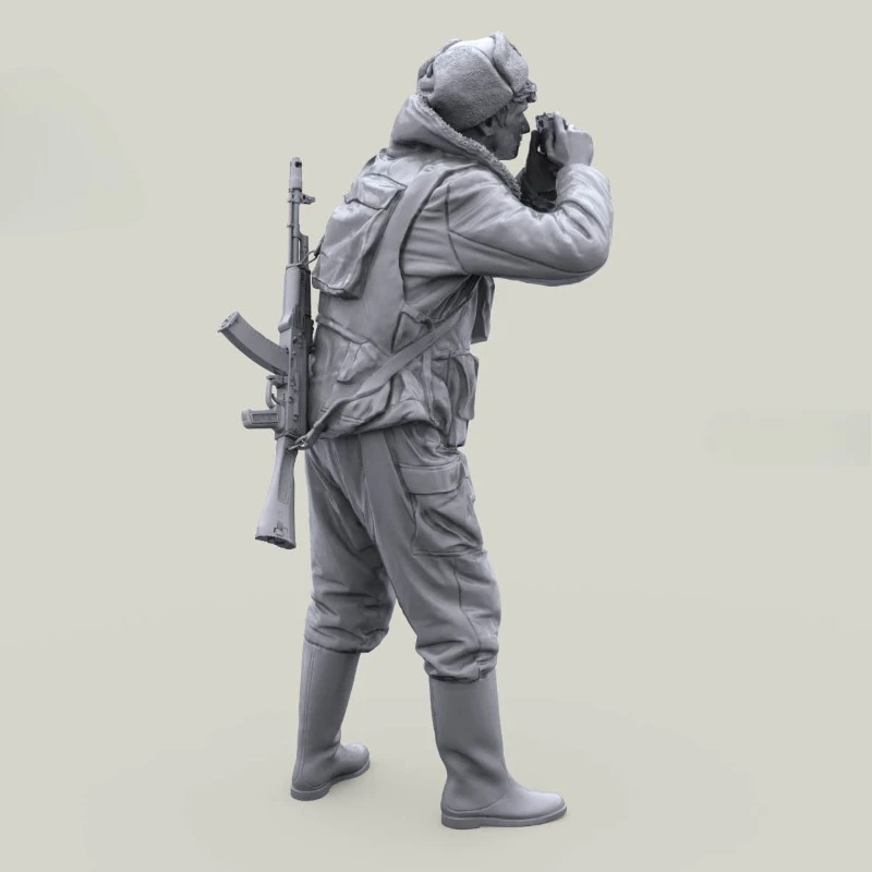 1/16 Scale Die-Cast Resin Figure Model Kit Russian Internal Troops Photographer Unassembled and Unpainted