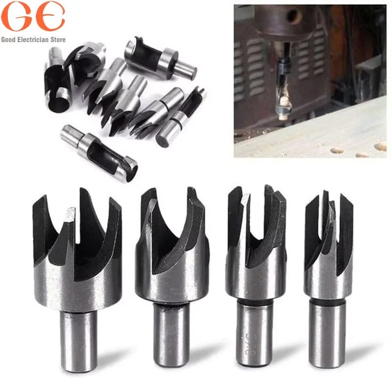 

4Pcs Wood Plug Hole Cutter Drill Straight Tapered Deep Plug Woodworking Cutters Sets Claw Shape Tool Drill Bits