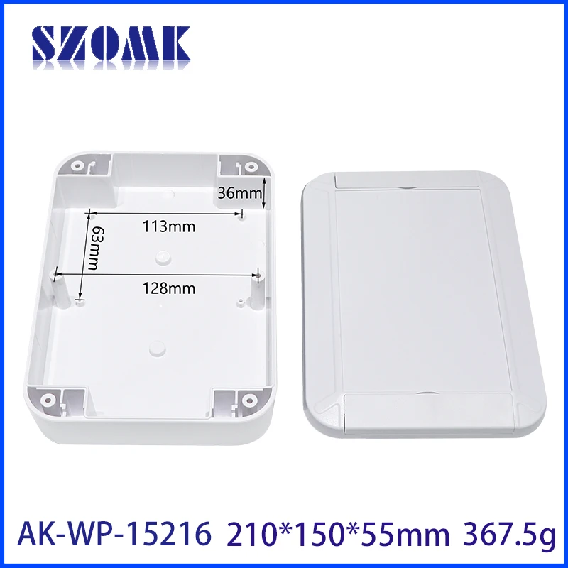 SZOMK kotak tahan air Anti-UV 210*150*55mm ASA Ip67 kotak plastik luar ruangan UL94HB cuaca keras cuaca lembab panas Ip67