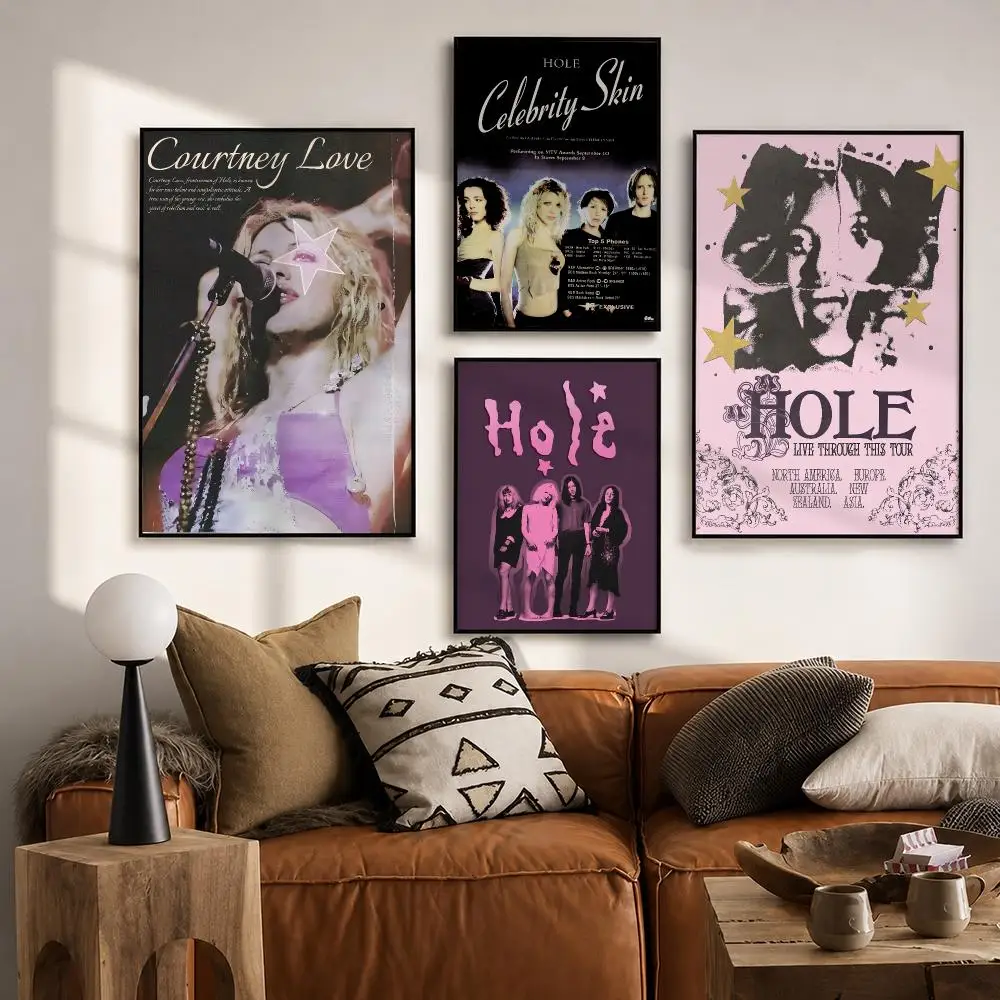 Music Artist Hole Poster HD Poster Wall Art Self-Stick No-Residue for Home Cafe Office Great Gift