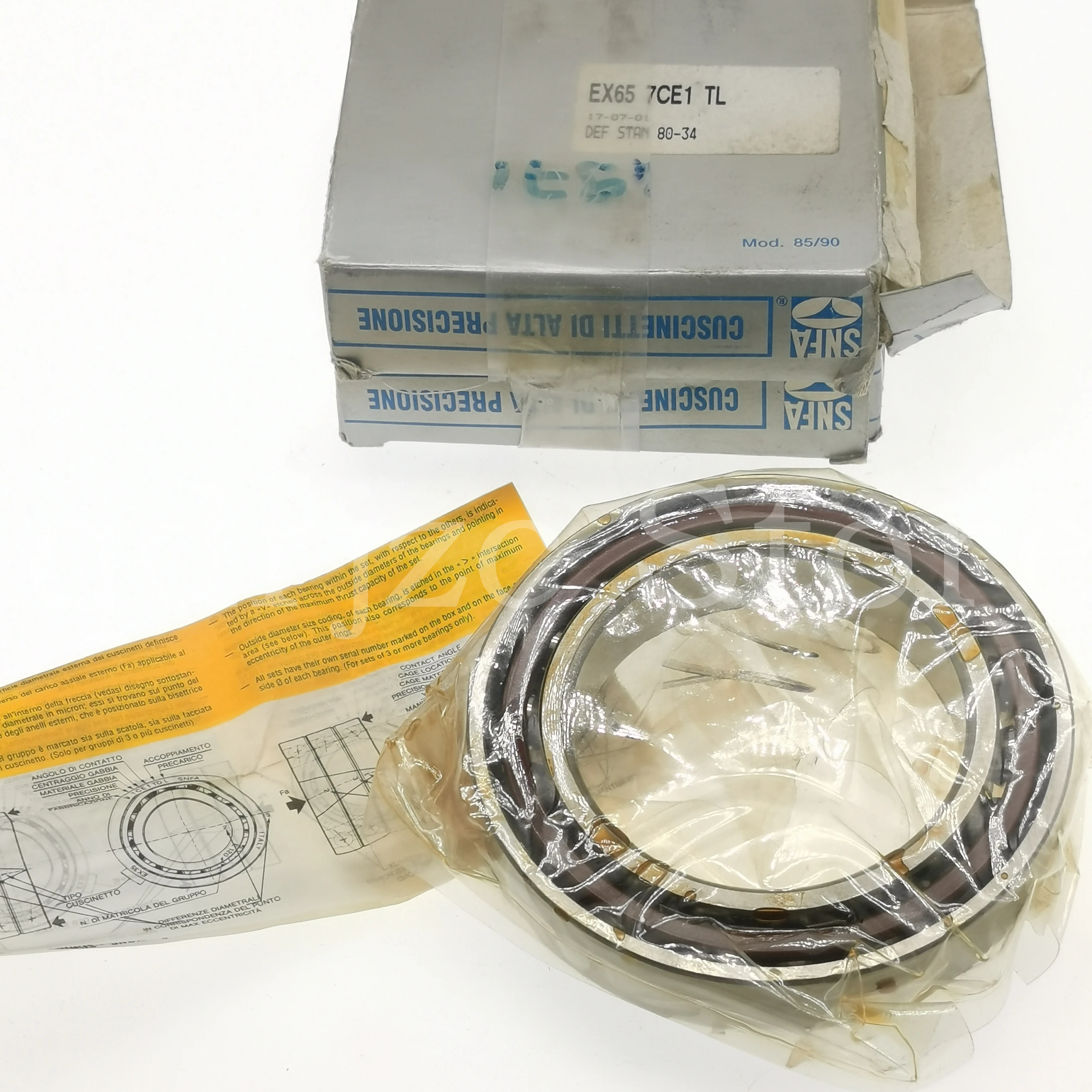 Imported precision combination angular contact ball bearings EX65 7CE1 TL = 7013CD/P4ADT