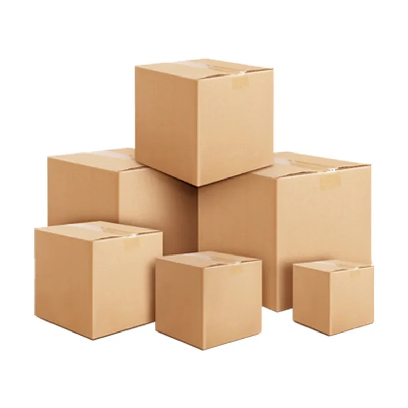 5/10pcs  Carton Shipping Packaging Brown Cardboard Blank Kraft Paper Corrugated Box For Business Gift Box Packaging