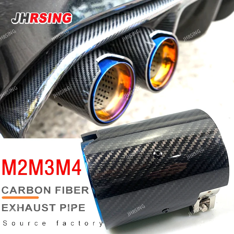 1PC Carbon Fiber Exhaust tip for BMW M2 M3 M4 M135i M235i M140i M240i M335i M340i M435i M440i Car Modify and Upgrade