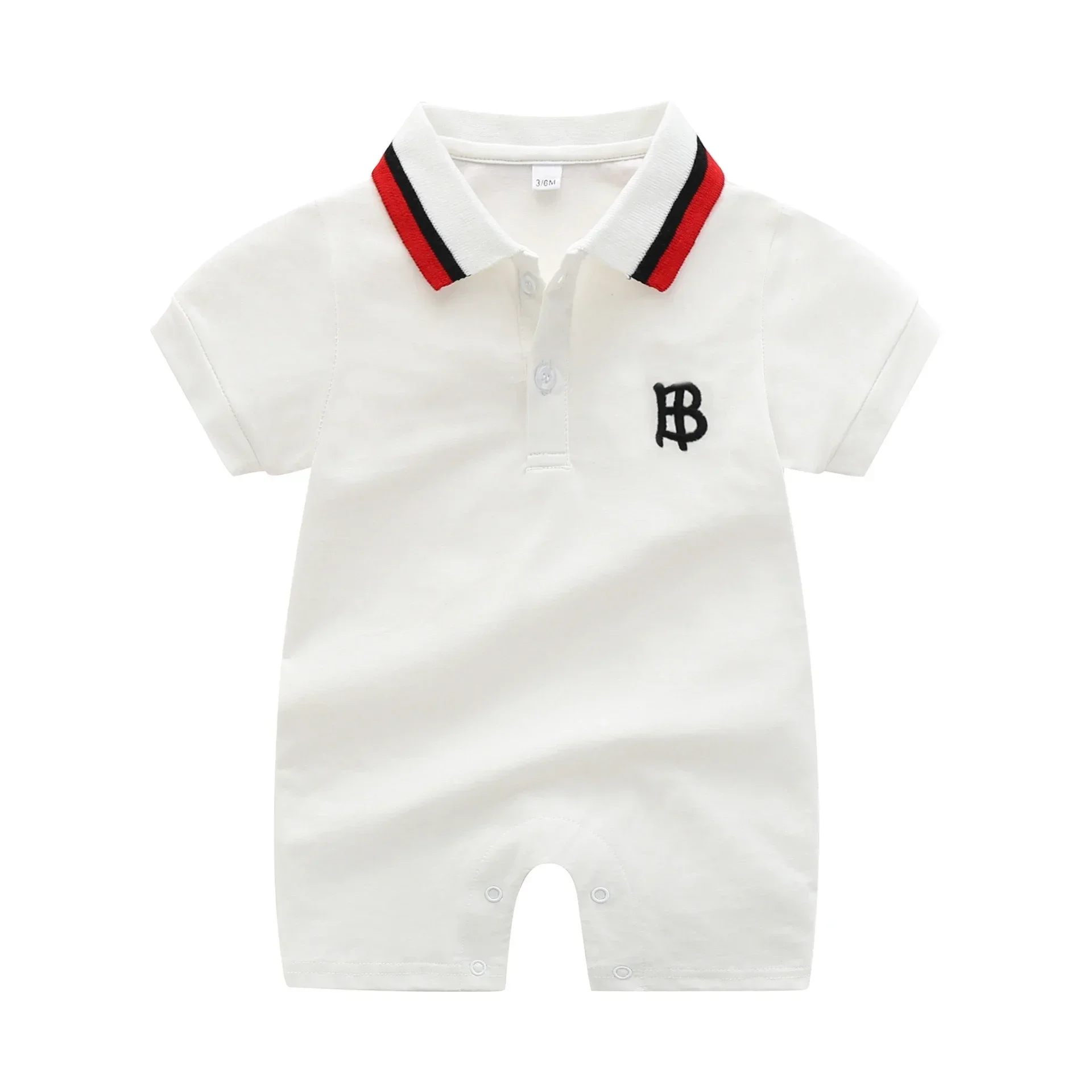 

New Summer baby boy clothes newborn boys and girls stitching cotton short-sleeved alphabet style romper 0-24 months