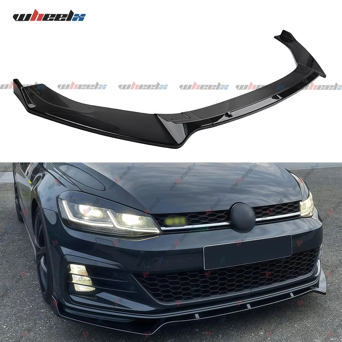 FOR VW GOLF MK7 MK7.5 GTI GTD R R-LINE FRONT SPLITTER SPOILER LIP SPOILER 2013-2020