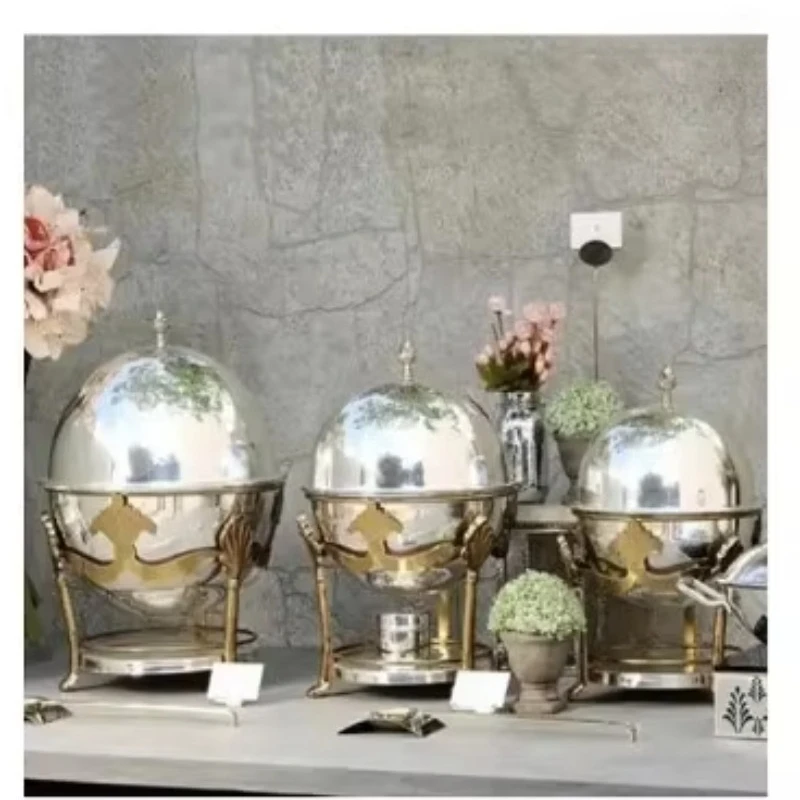 

Stainless Steel Roll Top Buffet Stove, Hot Pot Commercial Silver Catering Food Warmer