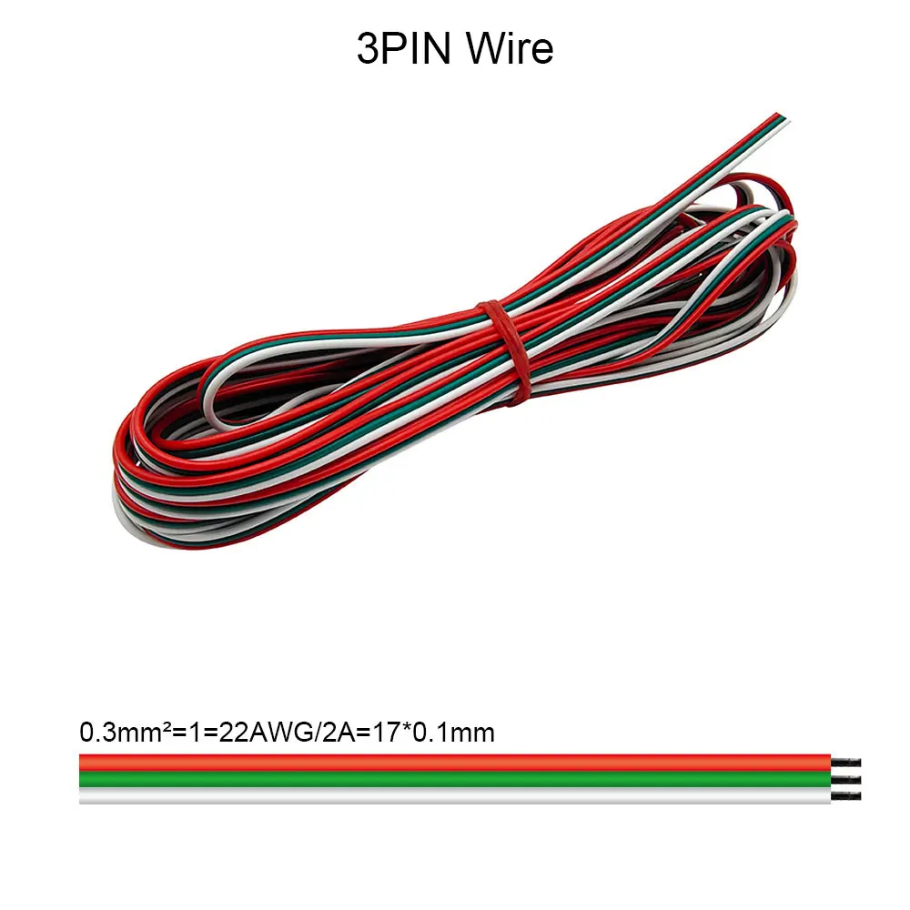 Ledes vezeték Vezeték 2pin 3pin 4pin 5pin 6pin kiterjesztése Vezeték 1-100m, számára WS2812B WS2811 2835 5730 SK6812 RGBW 5050 RGB csík ligh