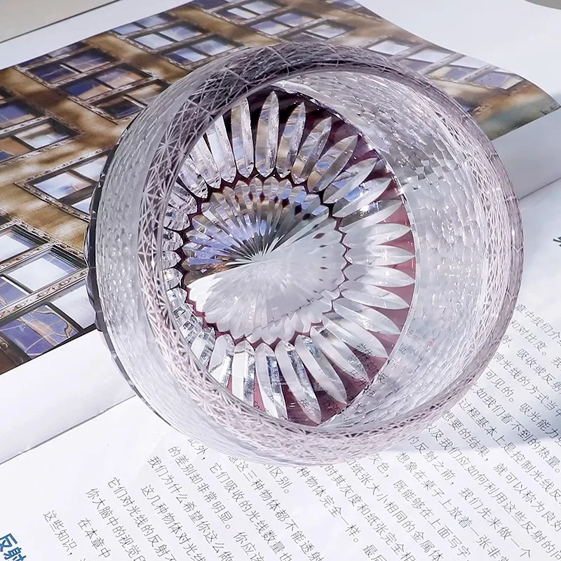 Crystal glass purple household wine cup gift box