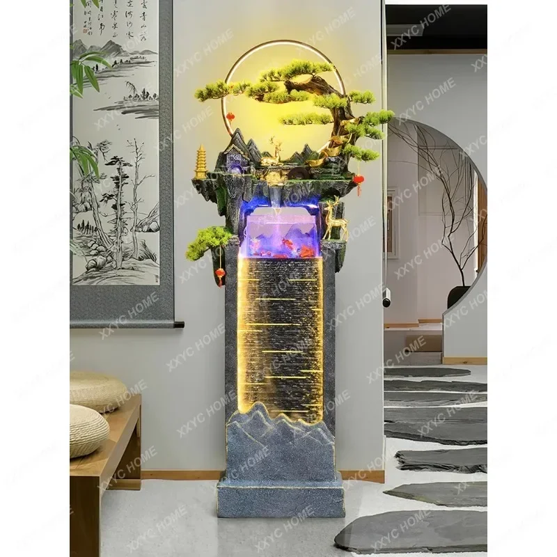 Modern Minimalist Flowing Water Lucky Floor Ornaments Rockery Fountain Landscaping Decoration Living Room and Tea Room