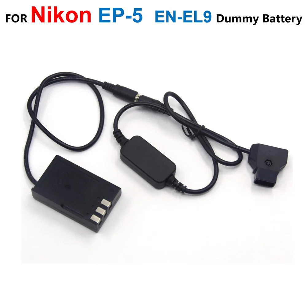 

EP-5 DC Coupler EN-EL9 Fake Battery+D-TAP Dtap 12-24V Power Step-Down Cable EH-5A For Nikon D40 D40X D60 D3000 D5000 Camera