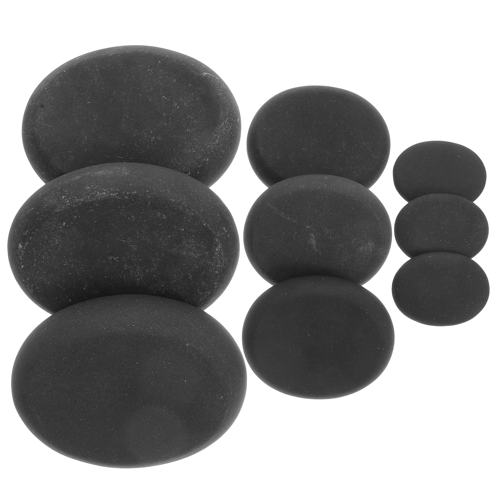 

9 Pcs Massage Hot Stone Volcanic Stones Natural Spa Kit Oval for Compress Treatment Essential Oil