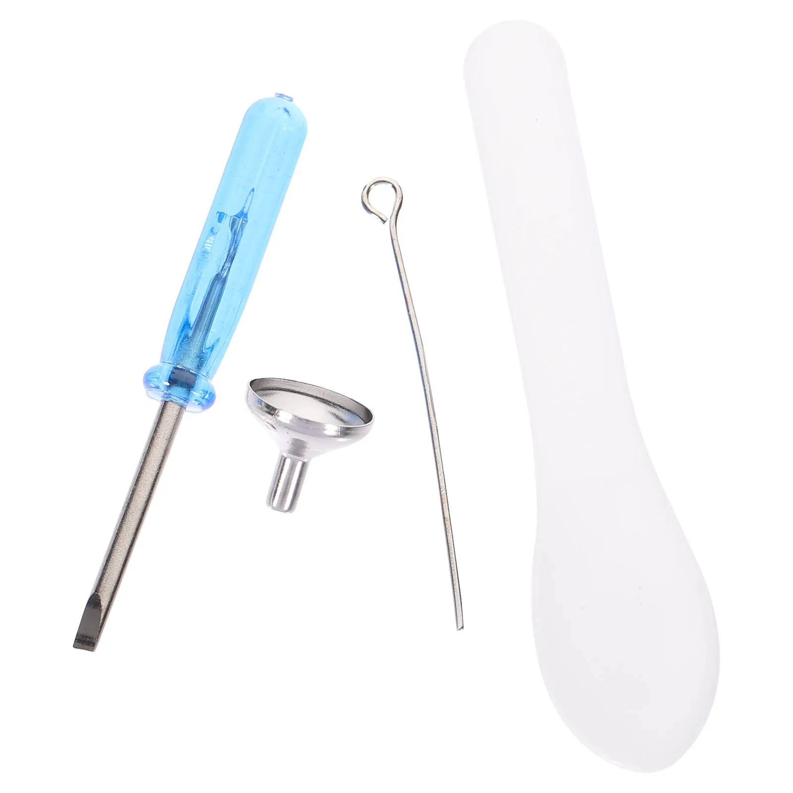 1 set 1 Set Steel Mini Funnel Filling Kit Tiny Funnels For Filling Small Urn Blue Screwdriver Small Funnels Urn Accessories