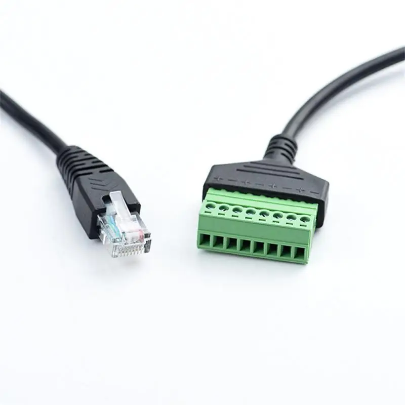 rj45 to screw terminal Block 8p connector ethernet rj45 Male Female to 8 pin screw terminal network adapter  for CCTV DVR CABLE image 6