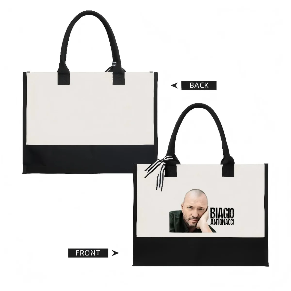 Biagio Antonacci 2026 وصول جديد موضة عملية واسعة قابلة لإعادة الاستخدام حمل حقيبة نمط طباعة 2 لهجة الثقيلة الكتف الكبير با #2