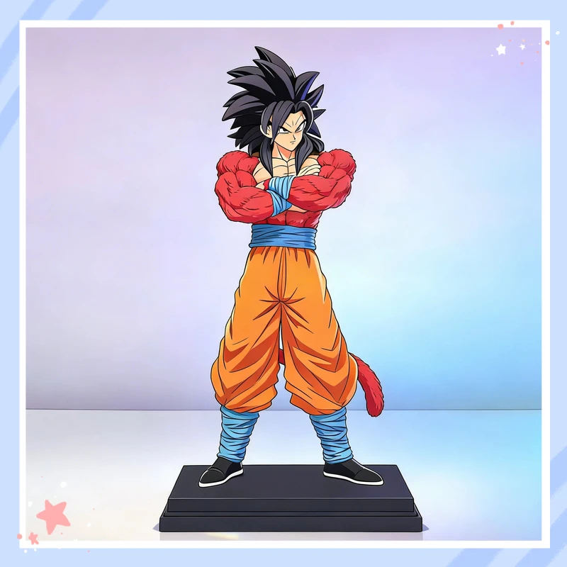 

Скульптура Гоку в стиле JT Super Saiyan 4 с двумя сменными головами, статуэтка из ПВХ, 32 см, в коробке, коллекционный декор для рабочего стола, для фанатов Dragon Ball