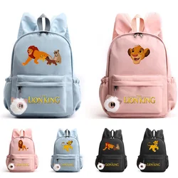 Cure The Lion King Backpack for Girl Boy Student Teenager Rucksack Women Casual Portable Laptop Travel Rabbit Ears Cute Mochila