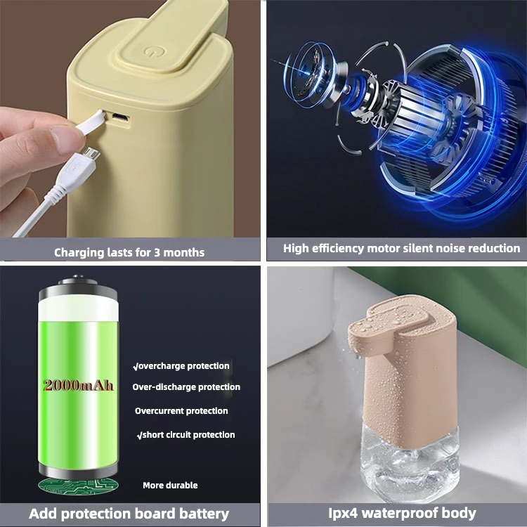 Soap Dispenser Shower and Lotion Dispenser Waterproof Shampoo Gel Container Wall Mount Automatic Foaming Device Home supplies