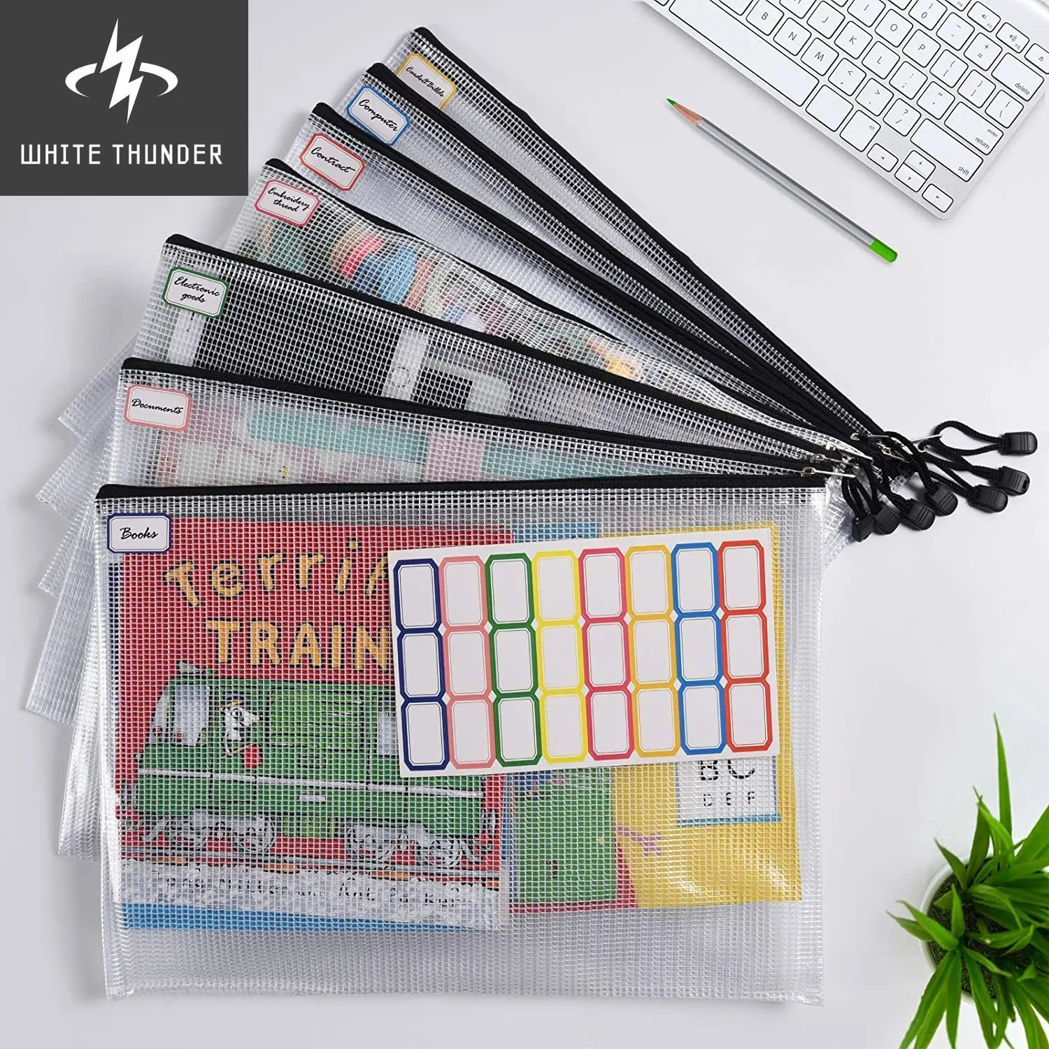 A4 Size Document Folder File Zipper Bags Plastic Wallets Mesh Document Bags Zipper Bag Ziplock Wallet