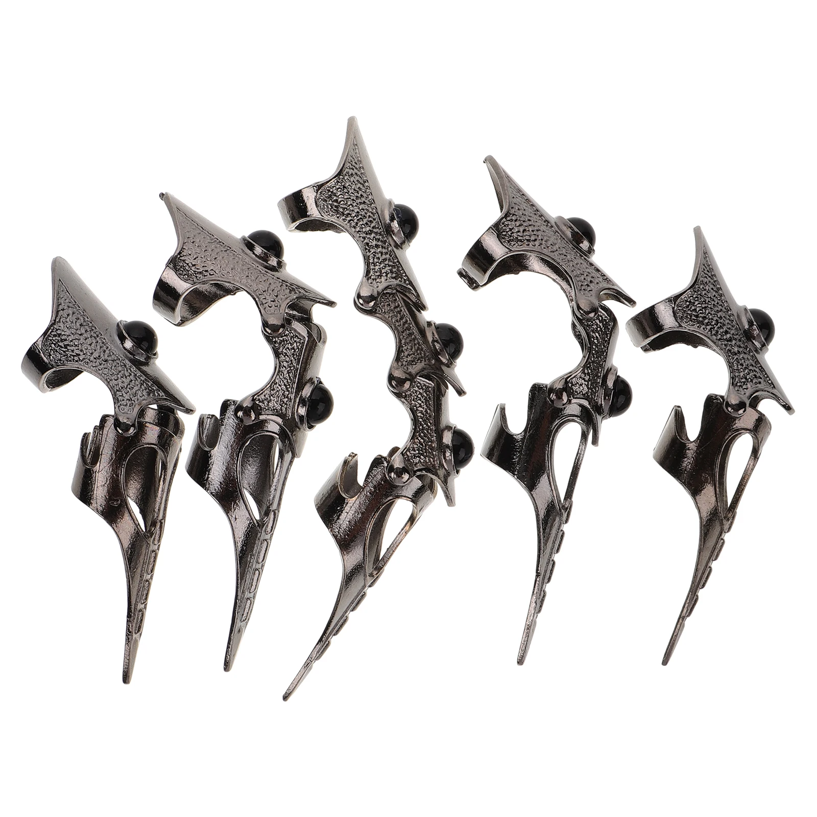 الرجعية الشرير زي الاكسسوارات خمر فنجر هالوين مجوهرات للبالغين سبيكة معدنية الشرير كامل فنجر مخلب حلقة الهيب هوب المشتركة #5
