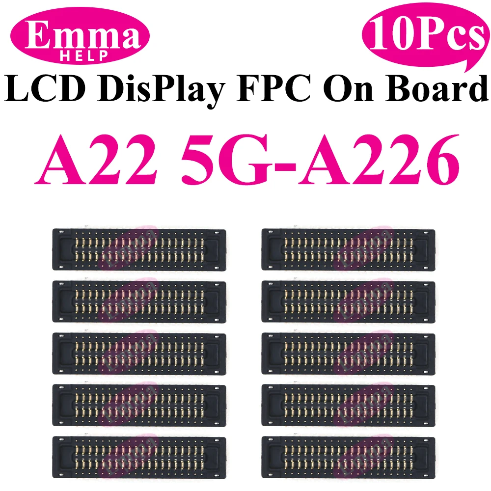 10 ، شاشة عرض LCD ، موصل FPC المرن لسامسونج غالاكسي A52 A53 A72 A33 A32 A23 A22 A13 A12 A03 A02 المكونات على متن 78 دبوس