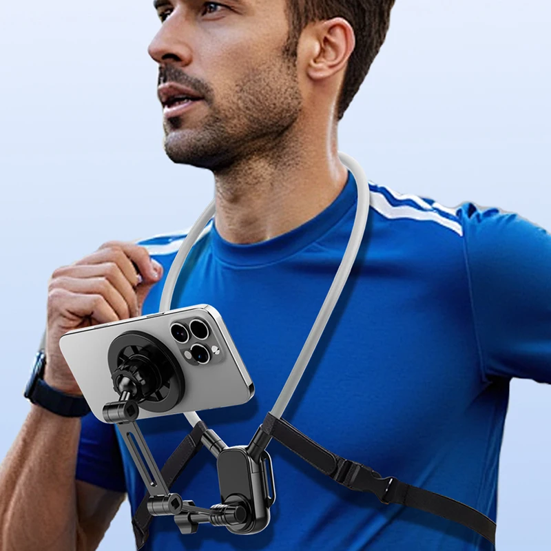 

Silicone Magnetic Quick Release Mobile Holder Neck Hanging Phone Stand Magsafe Neck Hanging Bracket Phone Accessories