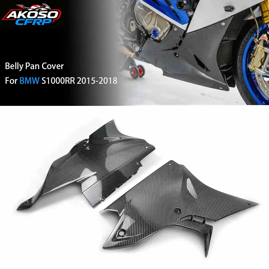 

100% 3K Carbon Fiber For BMW S1000RR 2015-2018 Motorcycle Accessories Fairing Side Panels Lower Belly Pan Cover Protector