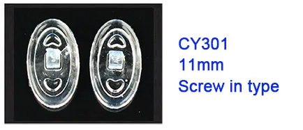 2000pcs Screw in Type Optical accessory Silicone nose pads various types sizes optional glasses nose pad eyeglasses repair part