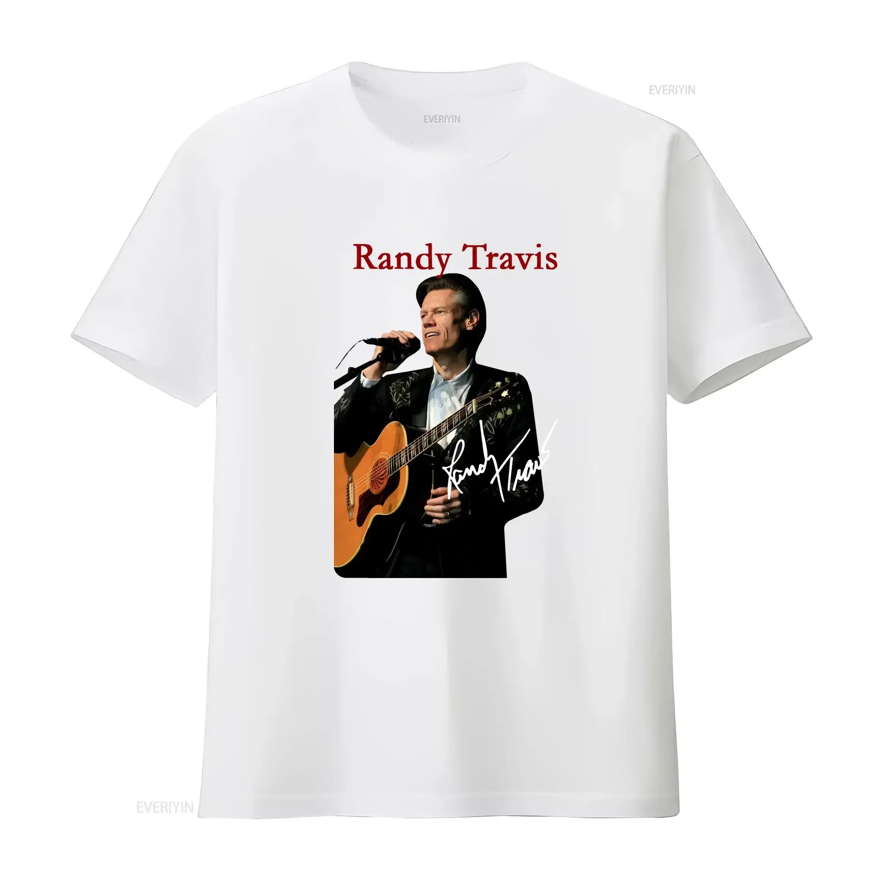 NEW Randy Travis Signed Retro Black All Size T Shirt vintage Washed Stylish fashion Unisex Versatile designer clothes