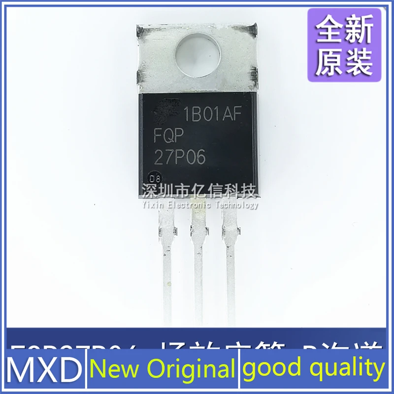 5Pcs/Lot New Original FQP27P06 TO-220 P-channel Mostube Field Effect -60V -27A in-line Insertion In Stock Good Quality