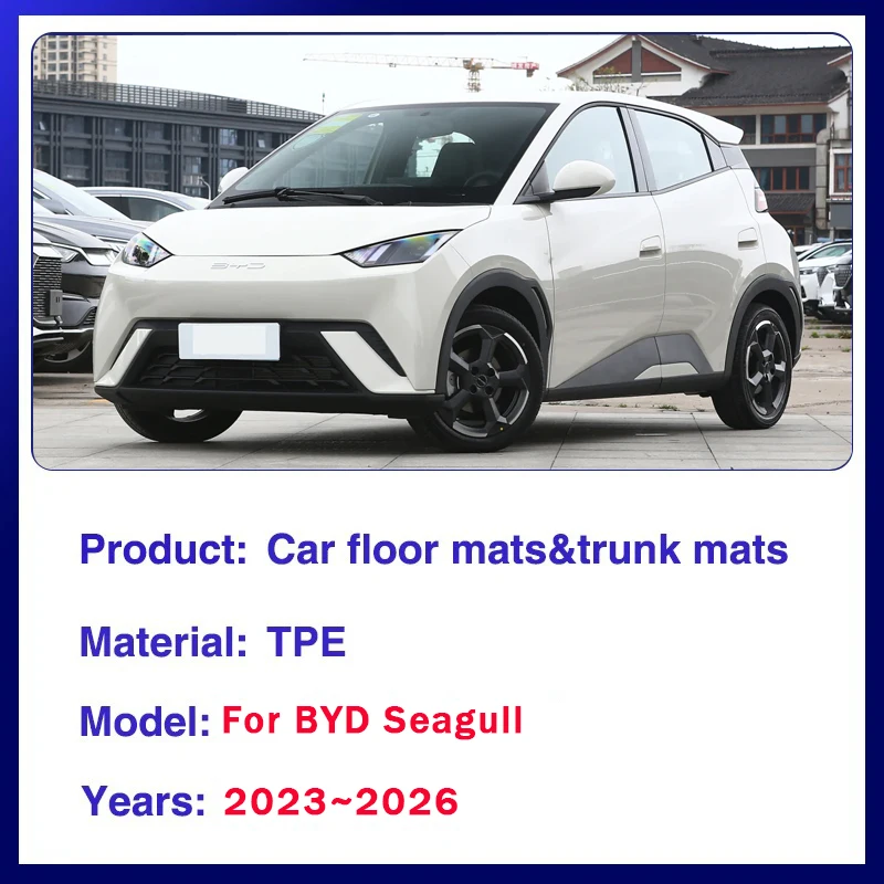 Car Floor Mats For BYD Seagull Dolphin Mini 2023 2024 2025 2026 TPE Waterproof Mud Carpet Foot Pad Full Tappeto Auto Accessories