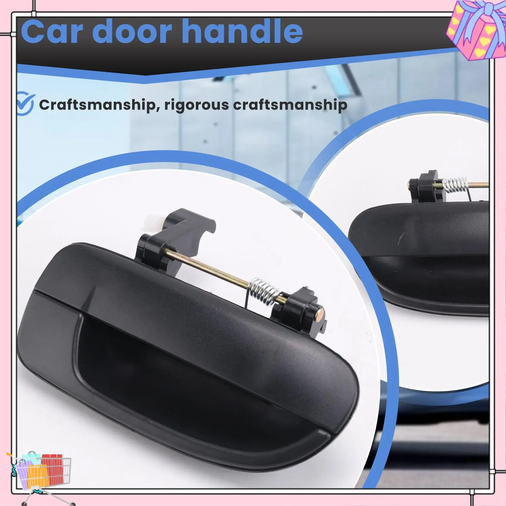 

A77T-8Pcs Front Rear Left Right Outside Door Handle Inside Door Handle For Hyundai Accent 1.5L 1.6L 2000-2006
