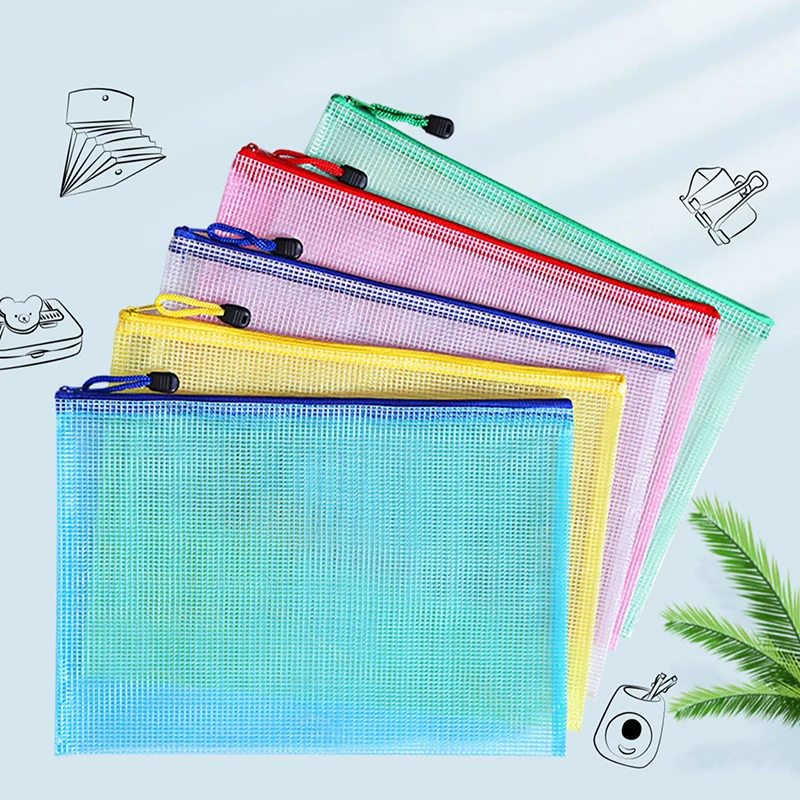 

Сетчатая сумка на молнии A4/A5, водонепроницаемая пластиковая сумка для документов, многоцелевая сумка для хранения в путешествиях, офисная техника, сумки для домашнего организации