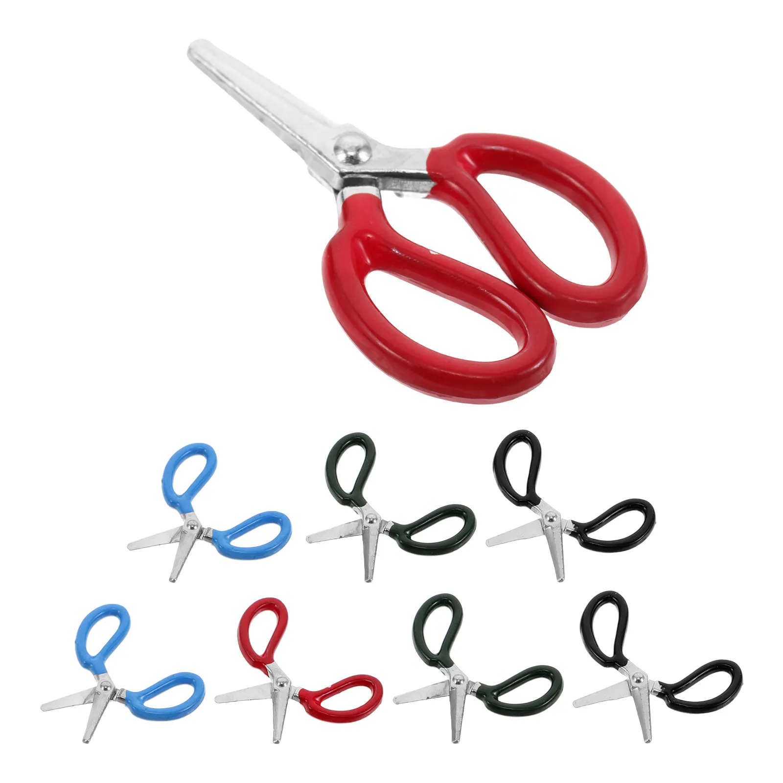 8Pcs Miniature Sewing Scissors Realistic Vintage Metal Accessories for Dollhouse Micro Landscape Tiny Sewing Tools for Crafting