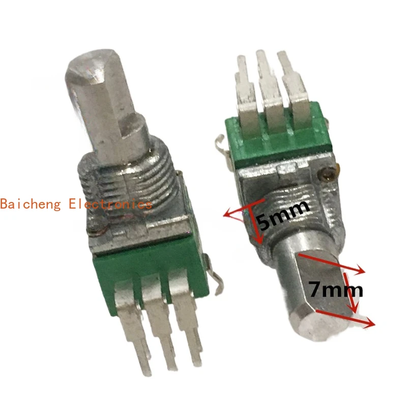 10PCS Precision potentiometer RD902F-B20K vertical dual volume switch 6-pin 15 half axis