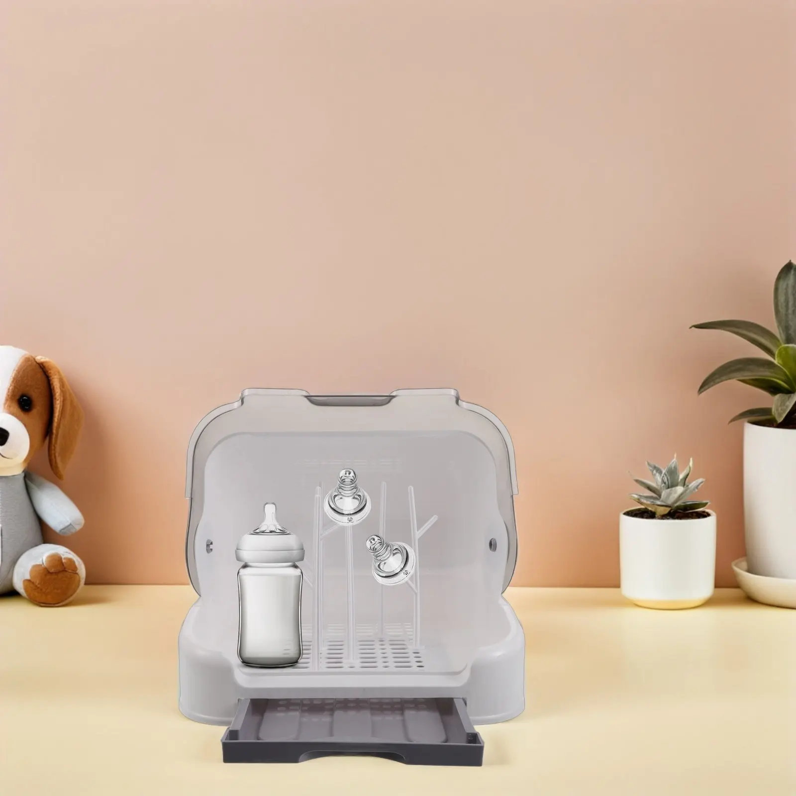 compact-baby-bottle-drying-rack-with-lid-holder-and-cutlery-compartments-for-neat-storage-nursery-feeding-essentials